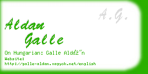 aldan galle business card